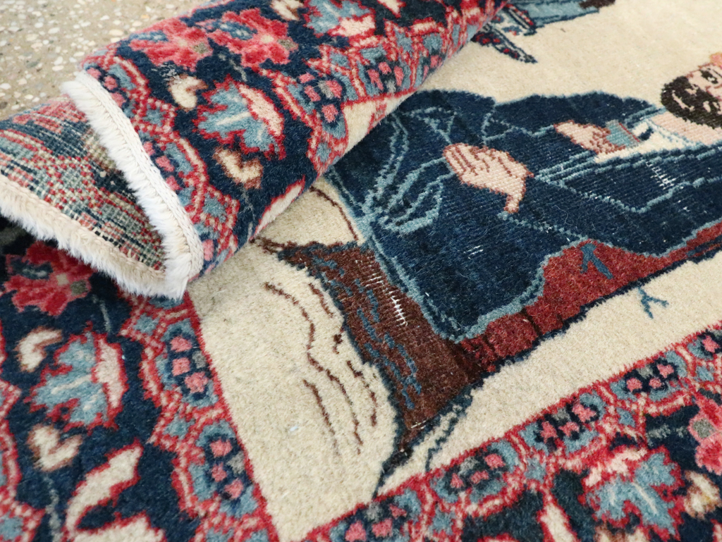 Antique Persian Tabriz Pictorial Rug, No.28475 - Galerie Shabab