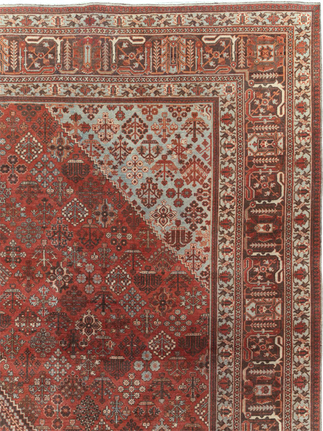 Antique Persian Joshegan Large Room Size Carpet, No.28476 - Galerie Shabab