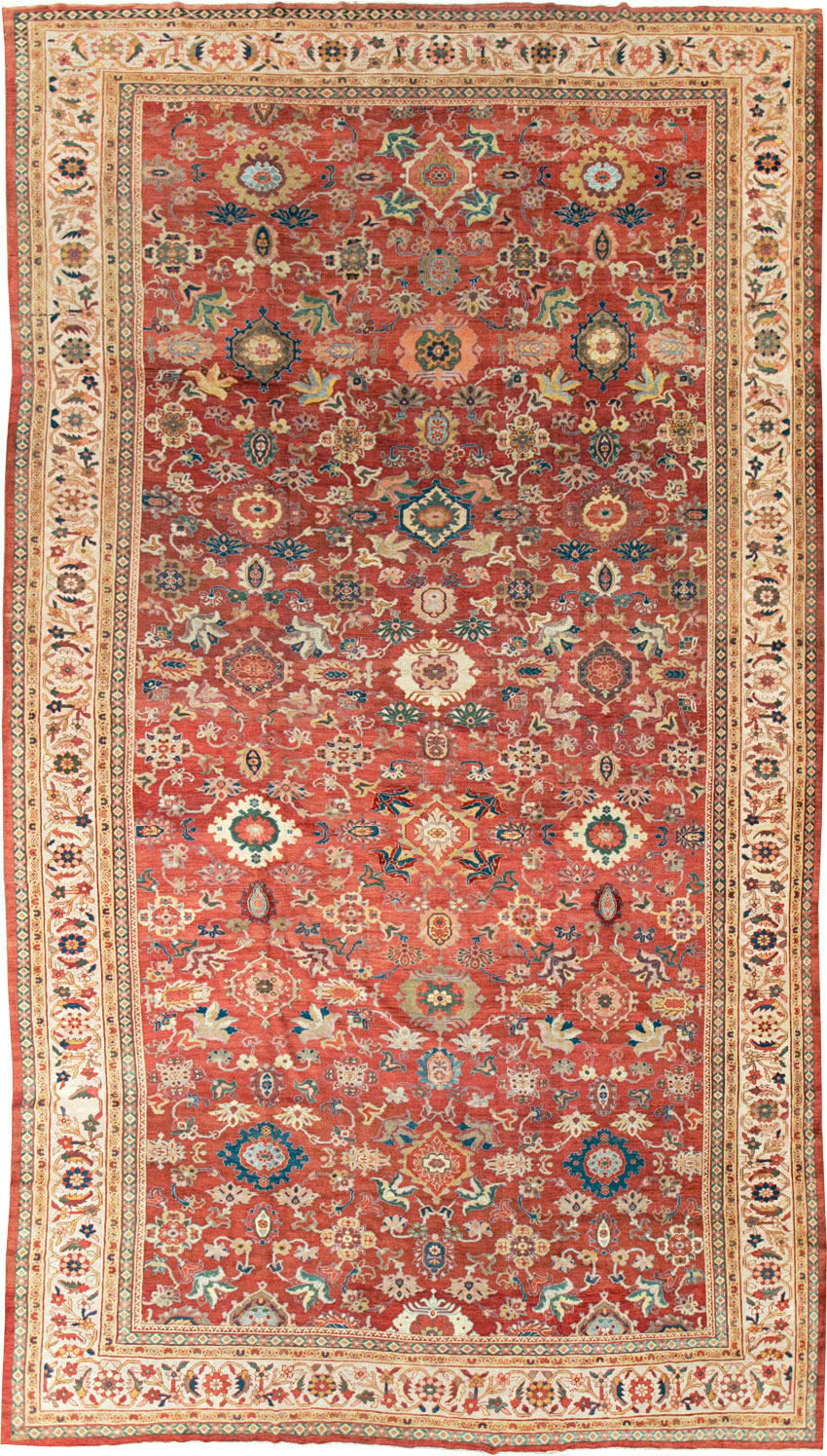 Antique Persian Mahal Oversize Carpet, No.28481 - Galerie Shabab
