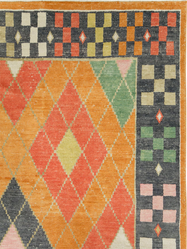Contemporary Square Turkish Tulu Large Room Size Carpet, No.28485 - Galerie Shabab