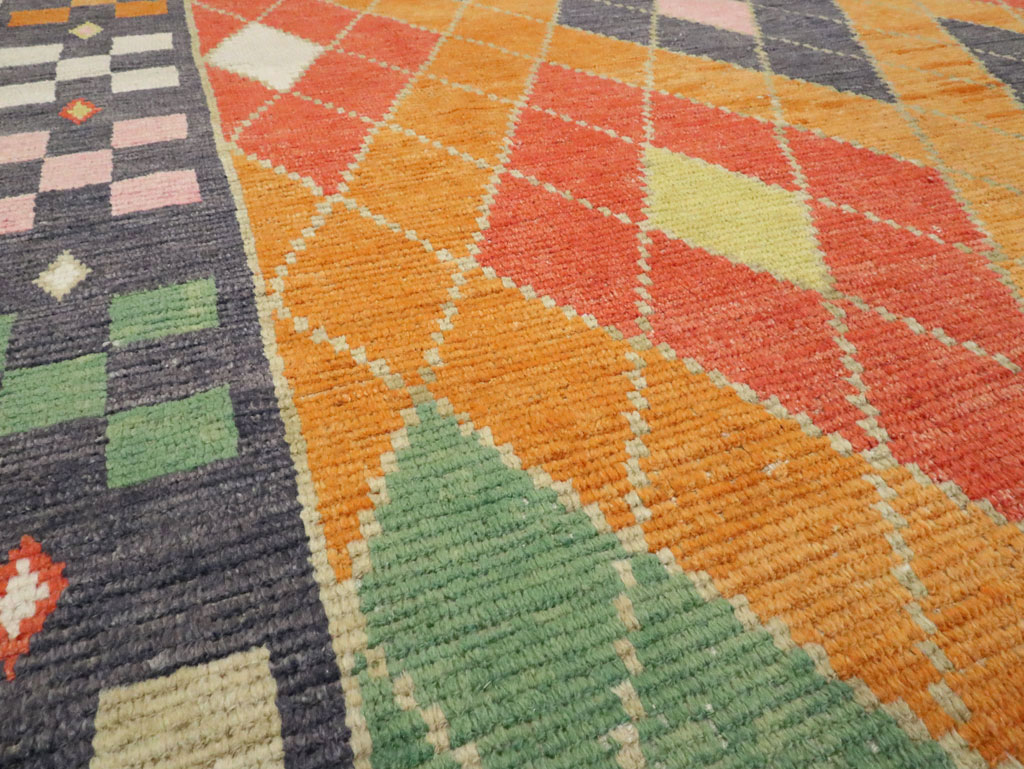 Contemporary Square Turkish Tulu Large Room Size Carpet, No.28485 - Galerie Shabab