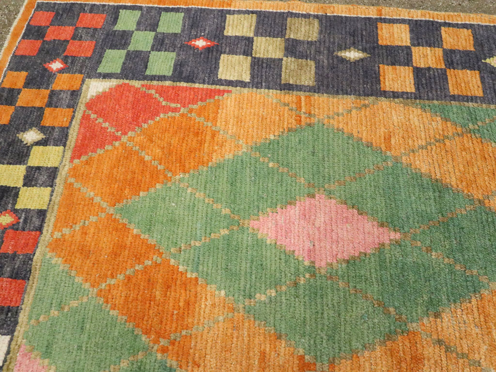 Contemporary Square Turkish Tulu Large Room Size Carpet, No.28485 - Galerie Shabab