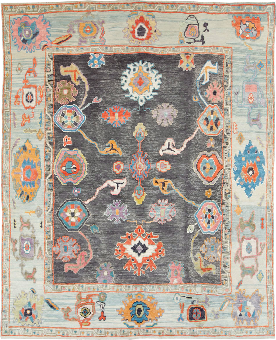 Modern Turkish Souf Oushak Large Room Size Carpet, No.28486 - Galerie Shabab