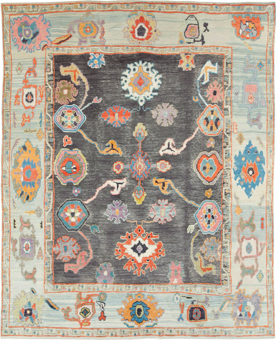 Modern Turkish Souf Oushak Large Room Size Carpet, No.28486 - Galerie Shabab