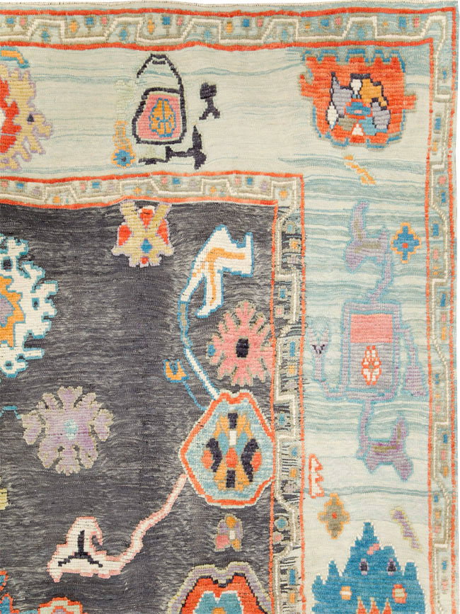 Modern Turkish Souf Oushak Large Room Size Carpet, No.28486 - Galerie Shabab