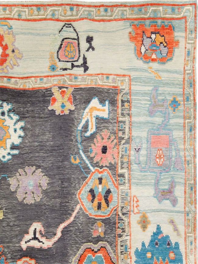 Modern Turkish Souf Oushak Large Room Size Carpet, No.28486 - Galerie Shabab
