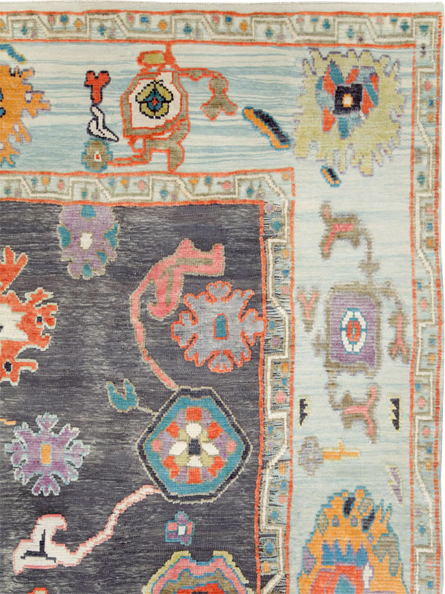 Modern Turkish Souf Oushak Large Room Size Carpet, No.28486 - Galerie Shabab