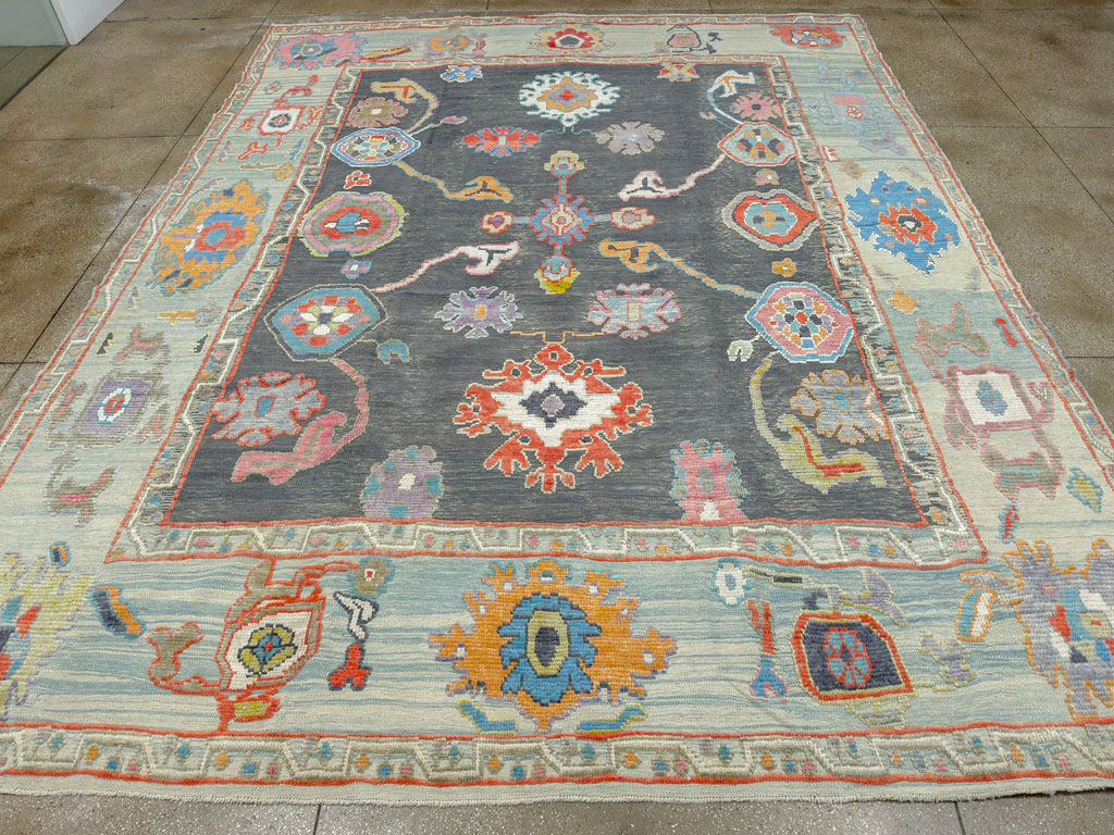 Modern Turkish Souf Oushak Large Room Size Carpet, No.28486 - Galerie Shabab