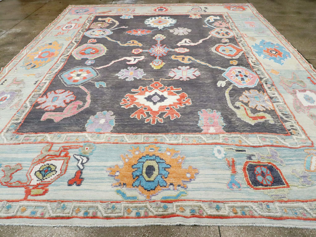 Modern Turkish Souf Oushak Large Room Size Carpet, No.28486 - Galerie Shabab