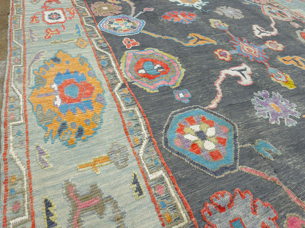 Modern Turkish Souf Oushak Large Room Size Carpet, No.28486 - Galerie Shabab