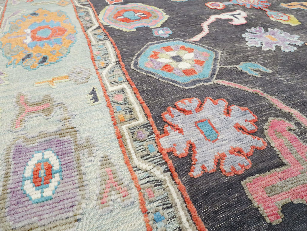 Modern Turkish Souf Oushak Large Room Size Carpet, No.28486 - Galerie Shabab