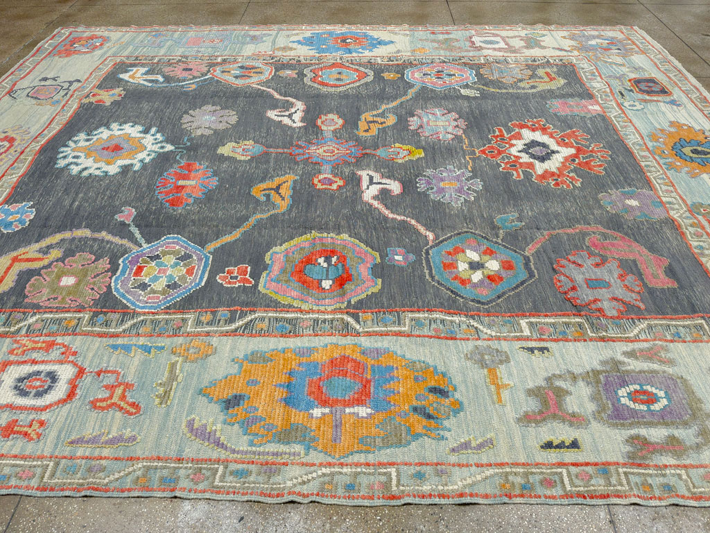 Modern Turkish Souf Oushak Large Room Size Carpet, No.28486 - Galerie Shabab