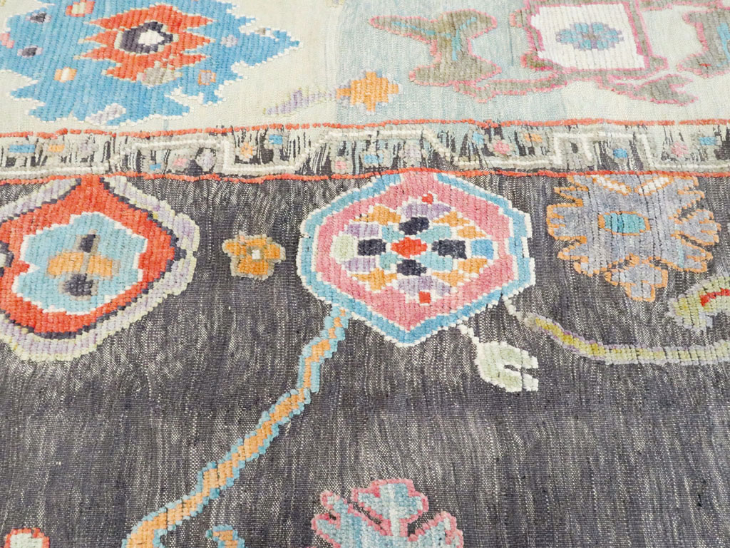 Modern Turkish Souf Oushak Large Room Size Carpet, No.28486 - Galerie Shabab