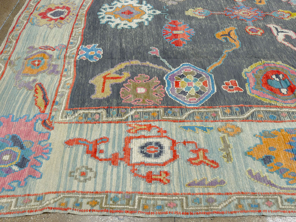 Modern Turkish Souf Oushak Large Room Size Carpet, No.28486 - Galerie Shabab