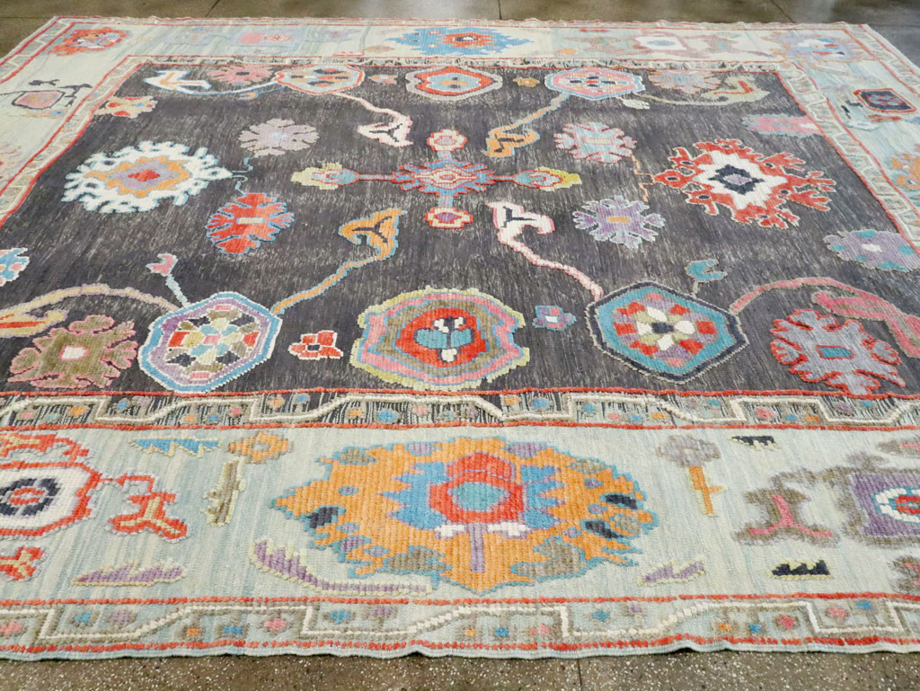 Modern Turkish Souf Oushak Large Room Size Carpet, No.28486 - Galerie Shabab