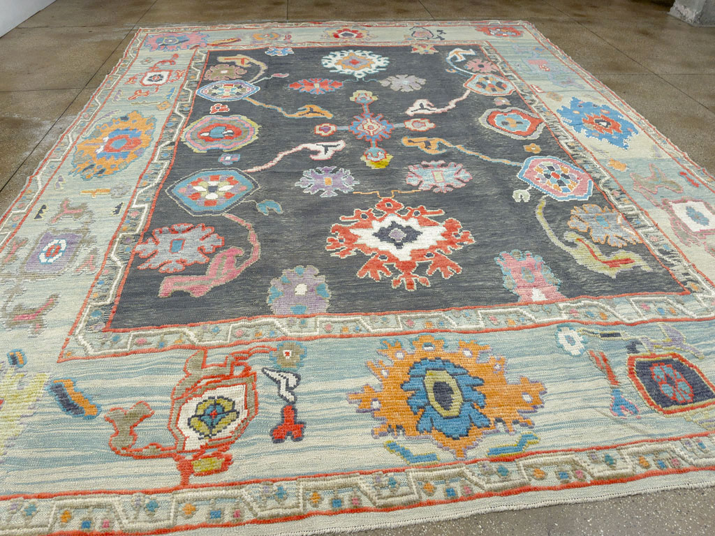 Modern Turkish Souf Oushak Large Room Size Carpet, No.28486 - Galerie Shabab