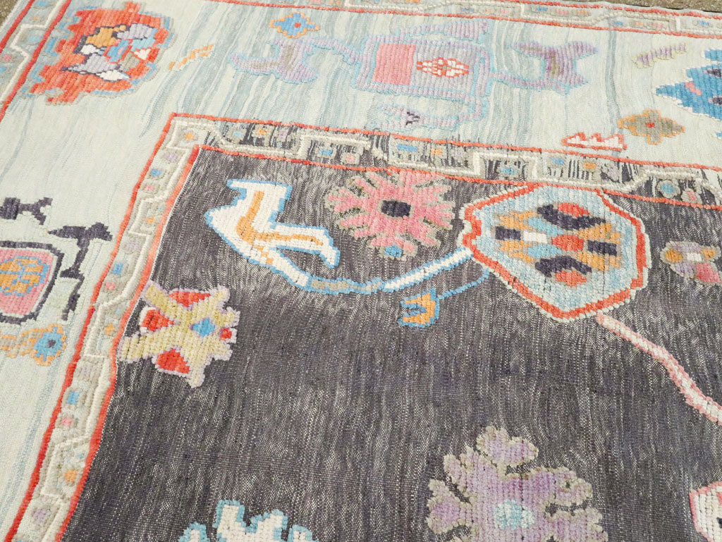 Modern Turkish Souf Oushak Large Room Size Carpet, No.28486 - Galerie Shabab