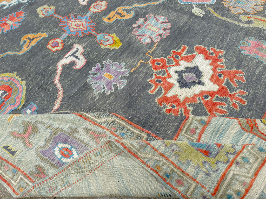 Modern Turkish Souf Oushak Large Room Size Carpet, No.28486 - Galerie Shabab