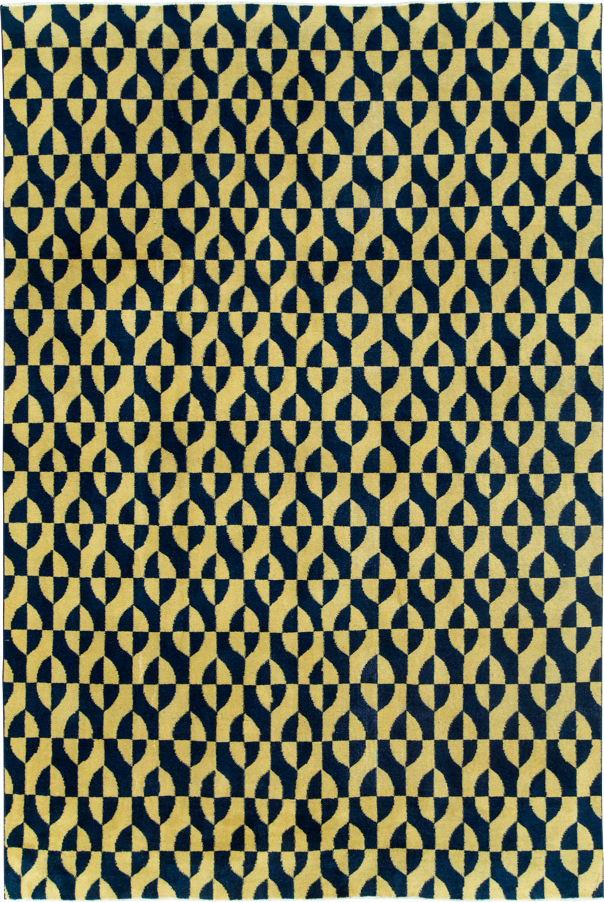 Vintage Anatolian Art Deco Carpet, No.28488 - Galerie Shabab