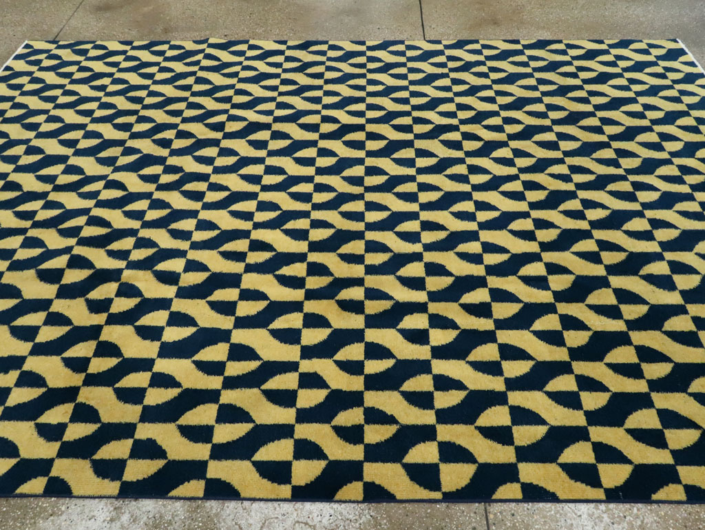 Vintage Anatolian Art Deco Carpet, No.28488 - Galerie Shabab