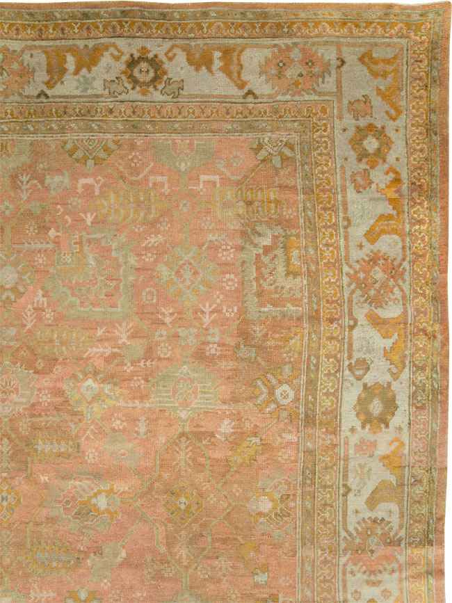 Antique Turkish Oushak Rug, No.28495 - Galerie Shabab