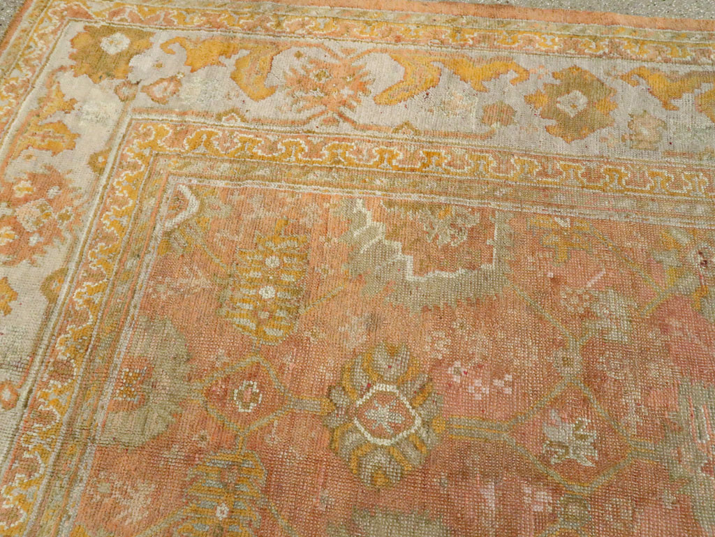 Antique Turkish Oushak Rug, No.28495 - Galerie Shabab