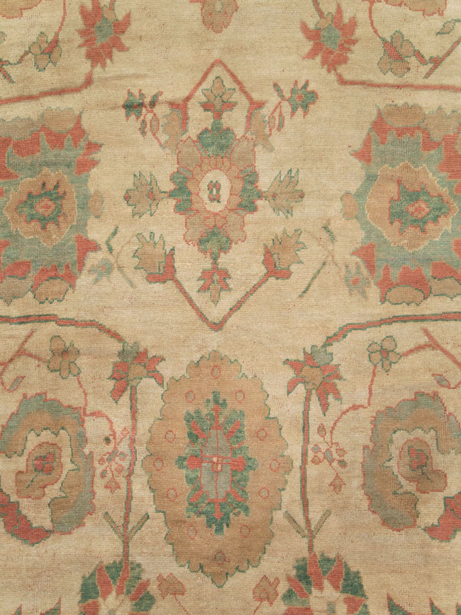 Antique Turkish Oushak Large Square Carpet, No.28496 - Galerie Shabab