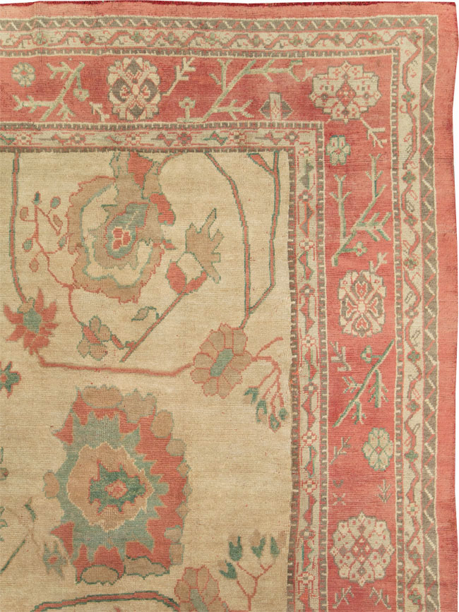 Antique Turkish Oushak Large Square Carpet, No.28496 - Galerie Shabab
