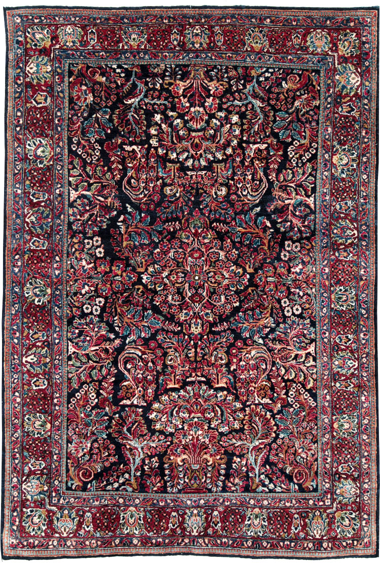 Antique Persian Sarouk Carpet, No.28497 - Galerie Shabab
