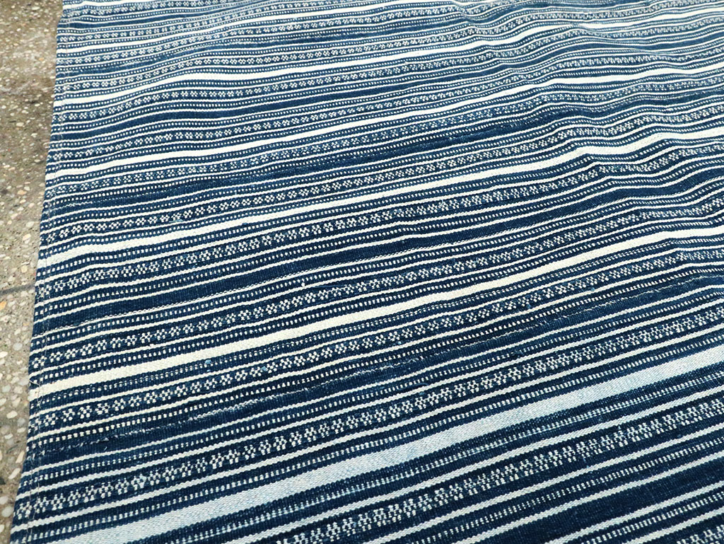 Vintage Persian Flatweave Kilim Square Accent Carpet, No.28506 - Galerie Shabab