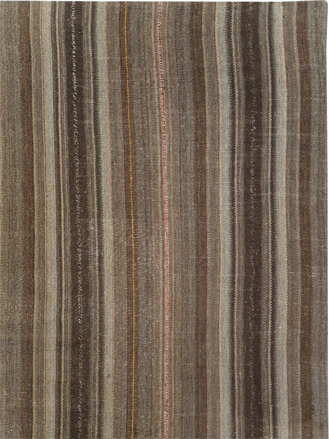Vintage Persian Flatweave Kilim Accent Rug, No.28510 - Galerie Shabab