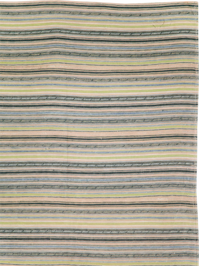 Vintage Persian Flatweave Kilim Square Accent Carpet, No.28512 - Galerie Shabab