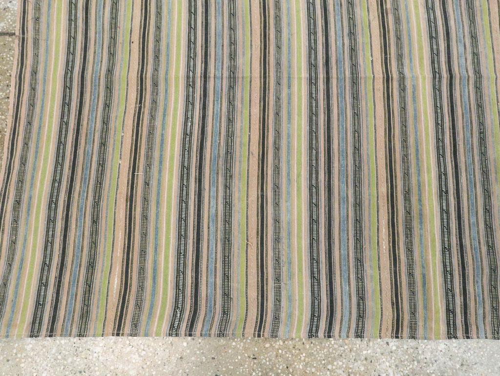 Vintage Persian Flatweave Kilim Square Accent Carpet, No.28512 - Galerie Shabab