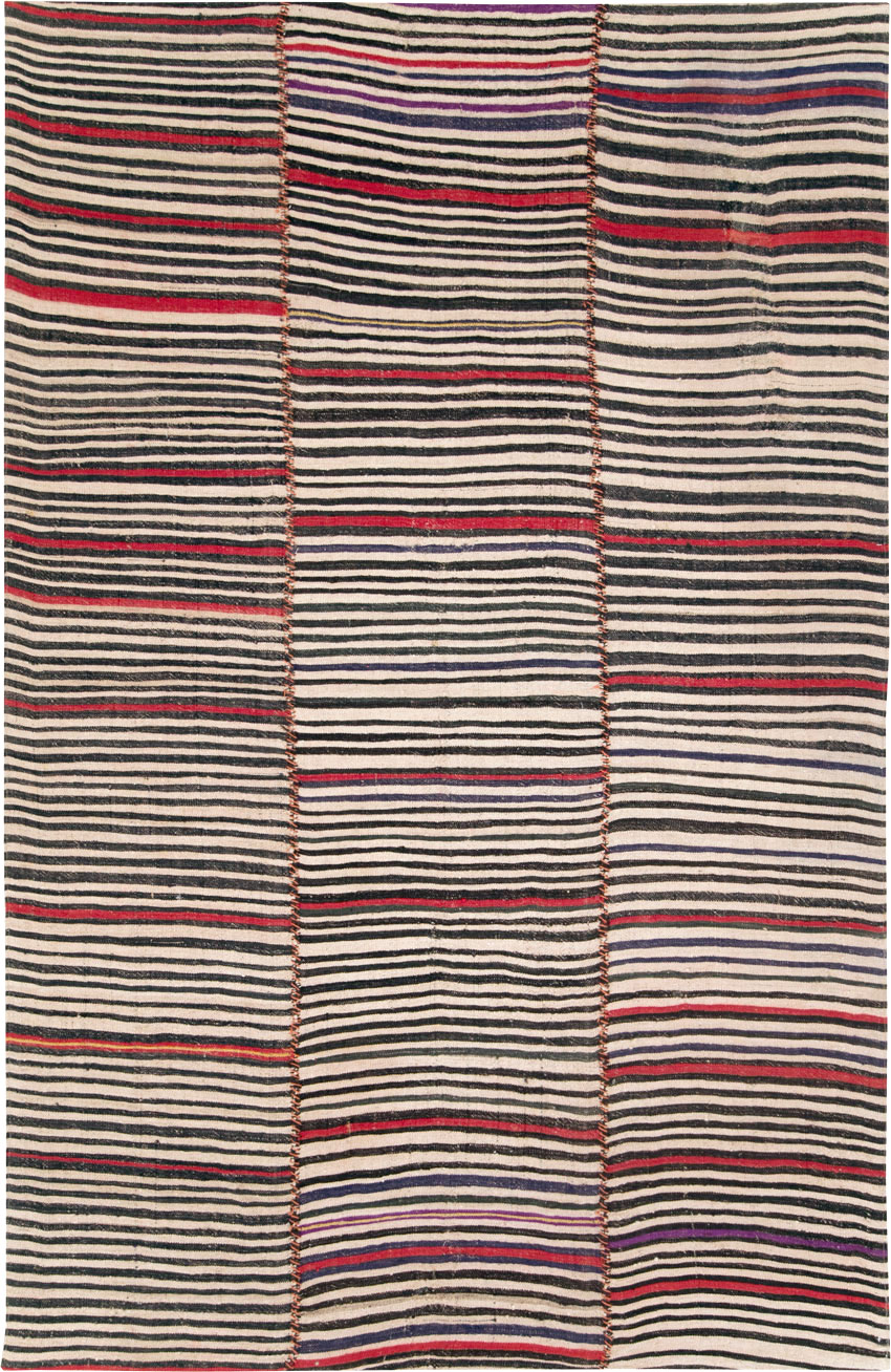 Vintage Persian Flatweave Kilim Accent Rug, No.28530 - Galerie Shabab