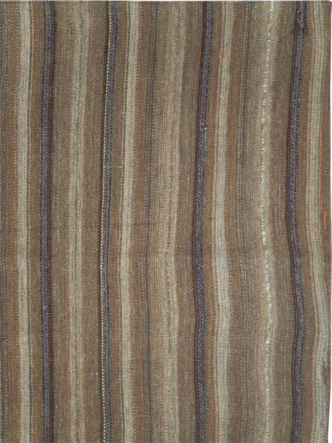 Vintage Persian Flatweave Kilim Room Size Carpet, No.28537 - Galerie Shabab