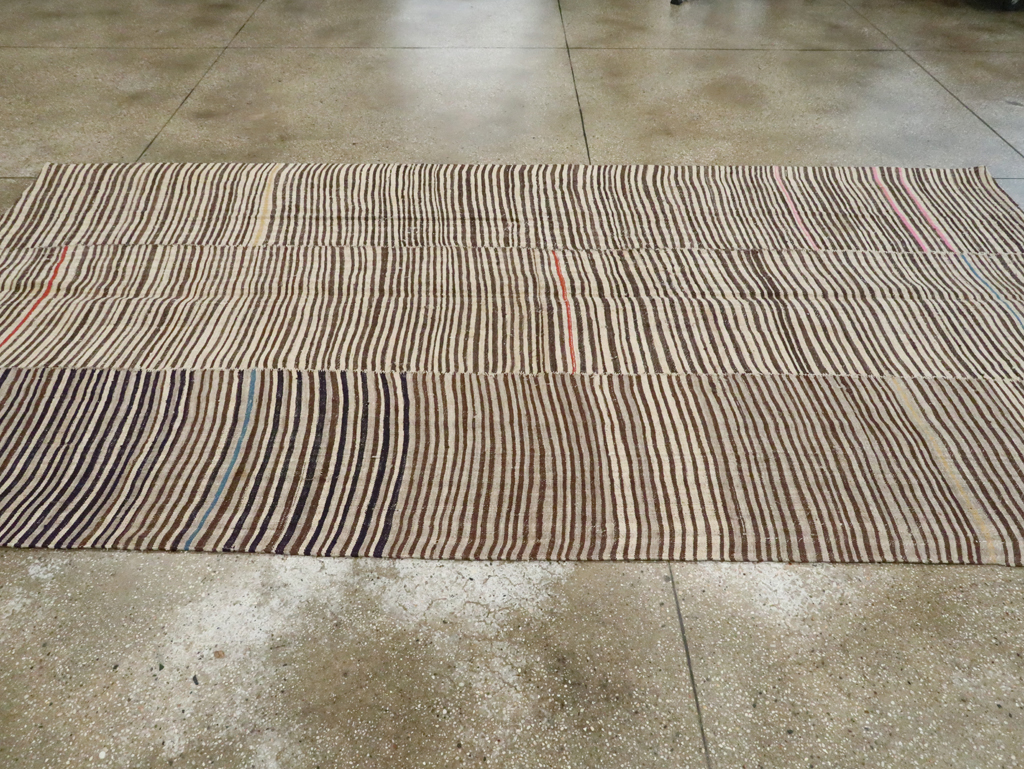 Vintage Persian Mazandaran Kilim Gallery Carpet, No.28549 - Galerie Shabab