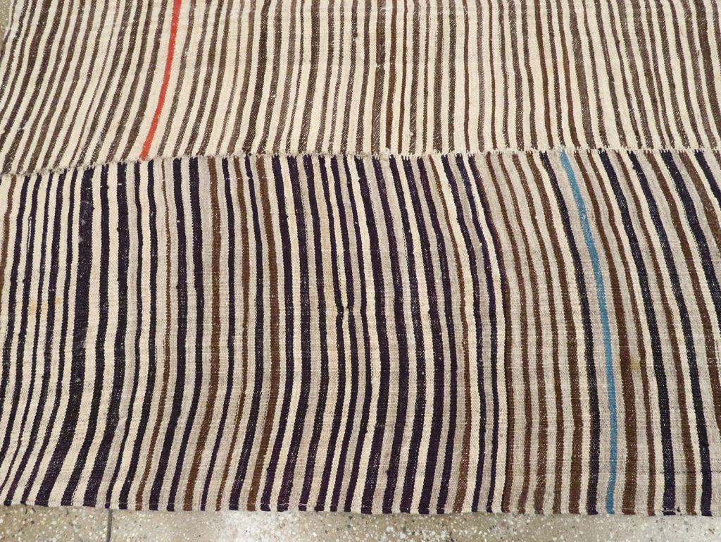 Vintage Persian Mazandaran Kilim Gallery Carpet, No.28549 - Galerie Shabab