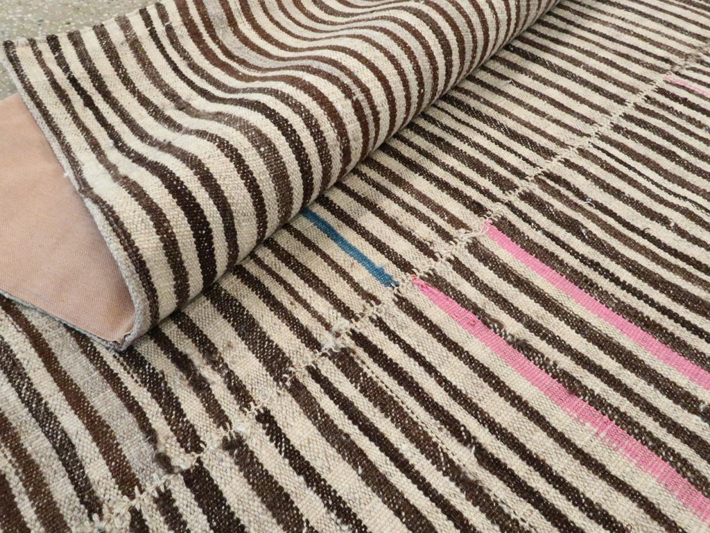 Vintage Persian Mazandaran Kilim Gallery Carpet, No.28549 - Galerie Shabab