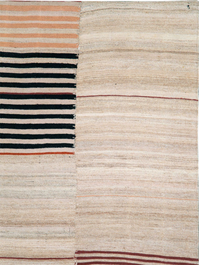 Vintage Persian Flatweave Kilim Gallery Rug, No.28550 - Galerie Shabab