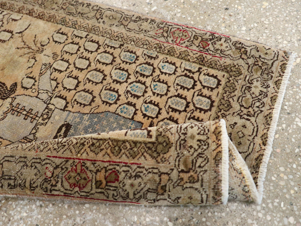 Antique Persian Tabriz Pictorial Rug, No.28553 - Galerie Shabab