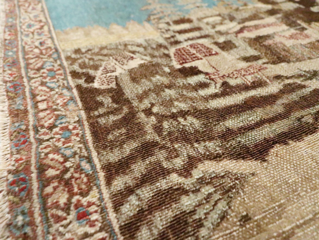 Vintage Persian Tabriz Pictorial Rug, No.28554 - Galerie Shabab