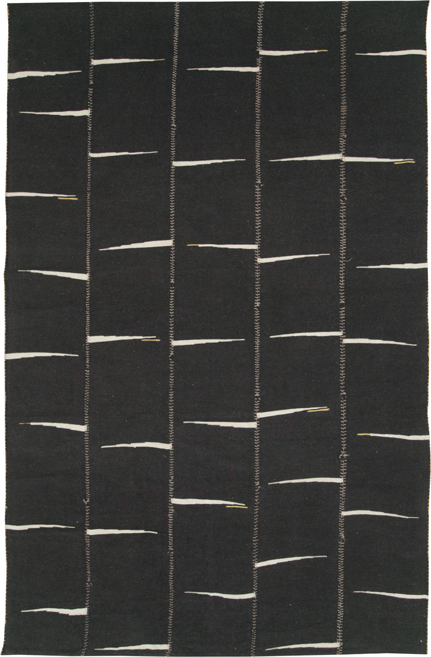 Contemporary Persian Flatweave Kilim Room Size Carpet, No.28561 - Galerie Shabab