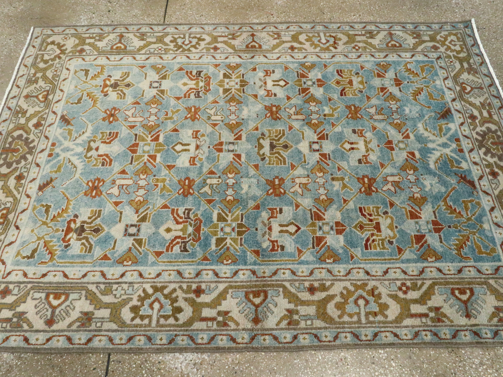 Vintage Persian Malayer Accent Rug, No.28572 - Galerie Shabab
