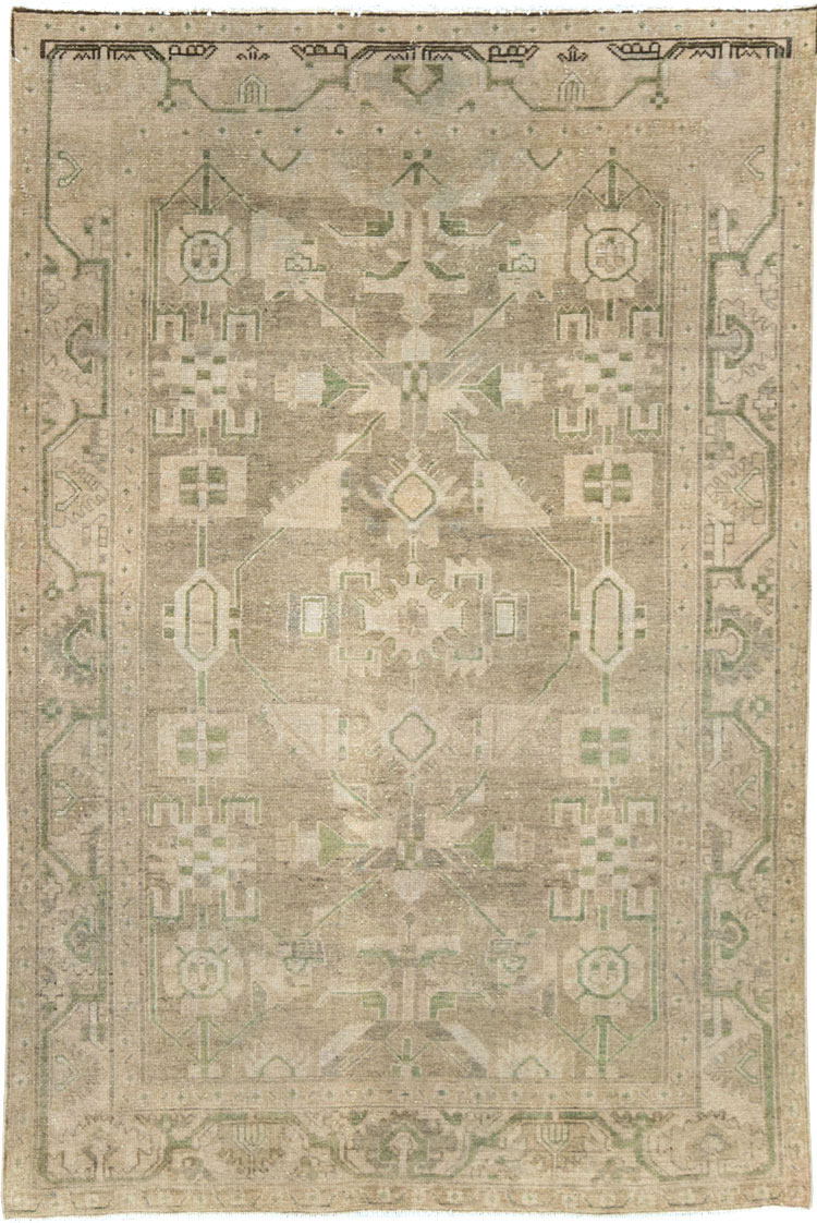 Vintage Persian Malayer Accent Rug, No.28573 - Galerie Shabab