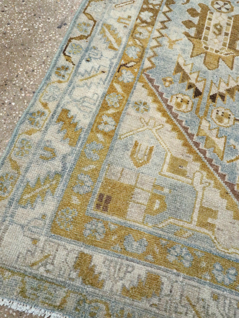 Vintage Persian Malayer Accent Rug, No.28574 - Galerie Shabab