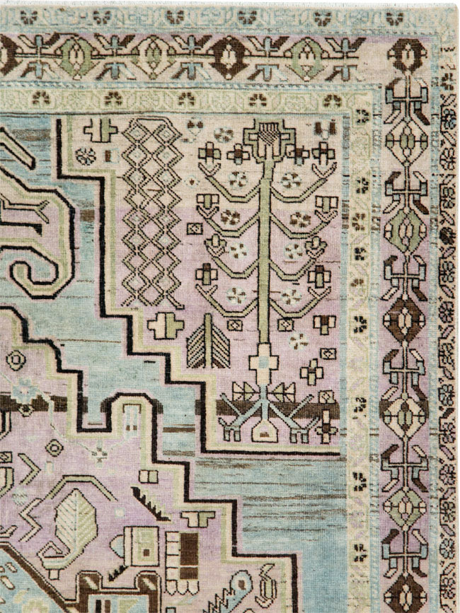 Vintage Persian Afshar Accent Rug, No.28575 - Galerie Shabab