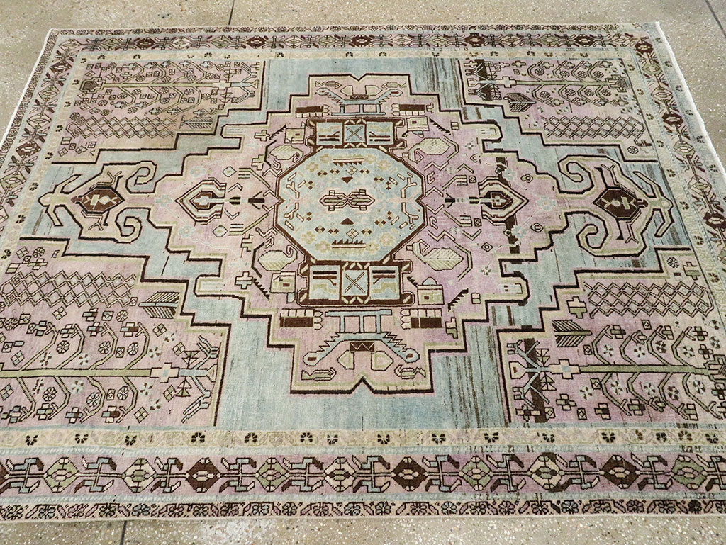 Vintage Persian Afshar Accent Rug, No.28575 - Galerie Shabab