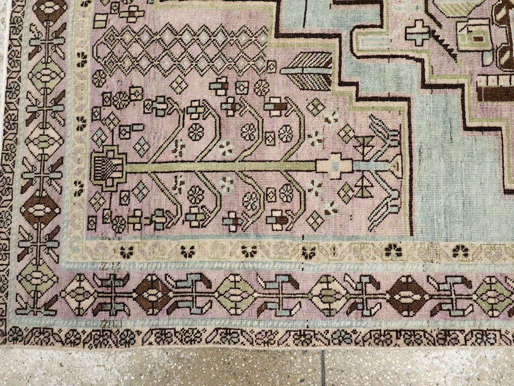 Vintage Persian Afshar Accent Rug, No.28575 - Galerie Shabab