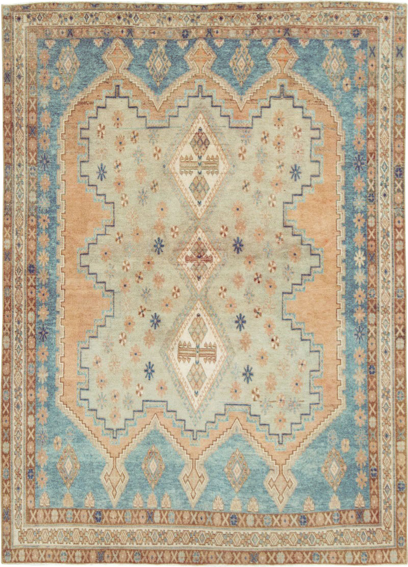 Vintage Persian Afshar Accent Rug, No.28576 - Galerie Shabab