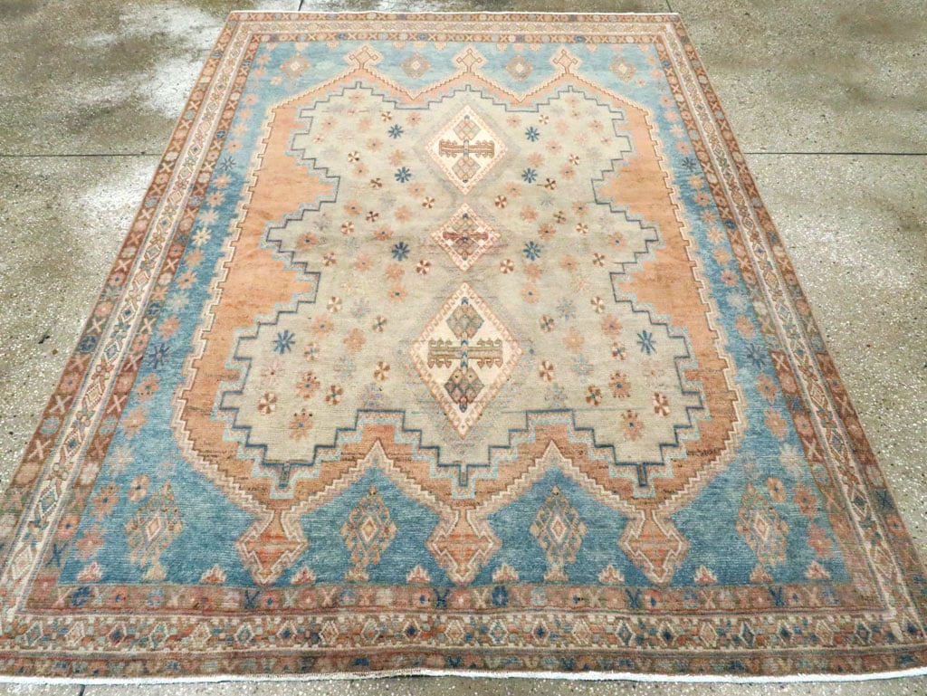 Vintage Persian Afshar Accent Rug, No.28576 - Galerie Shabab